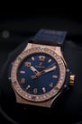 Hublot Big Bang 361.PX.7180.LR.1204 Gold Diamond Blue Sunray Dial Rubber and Leather Strap-2